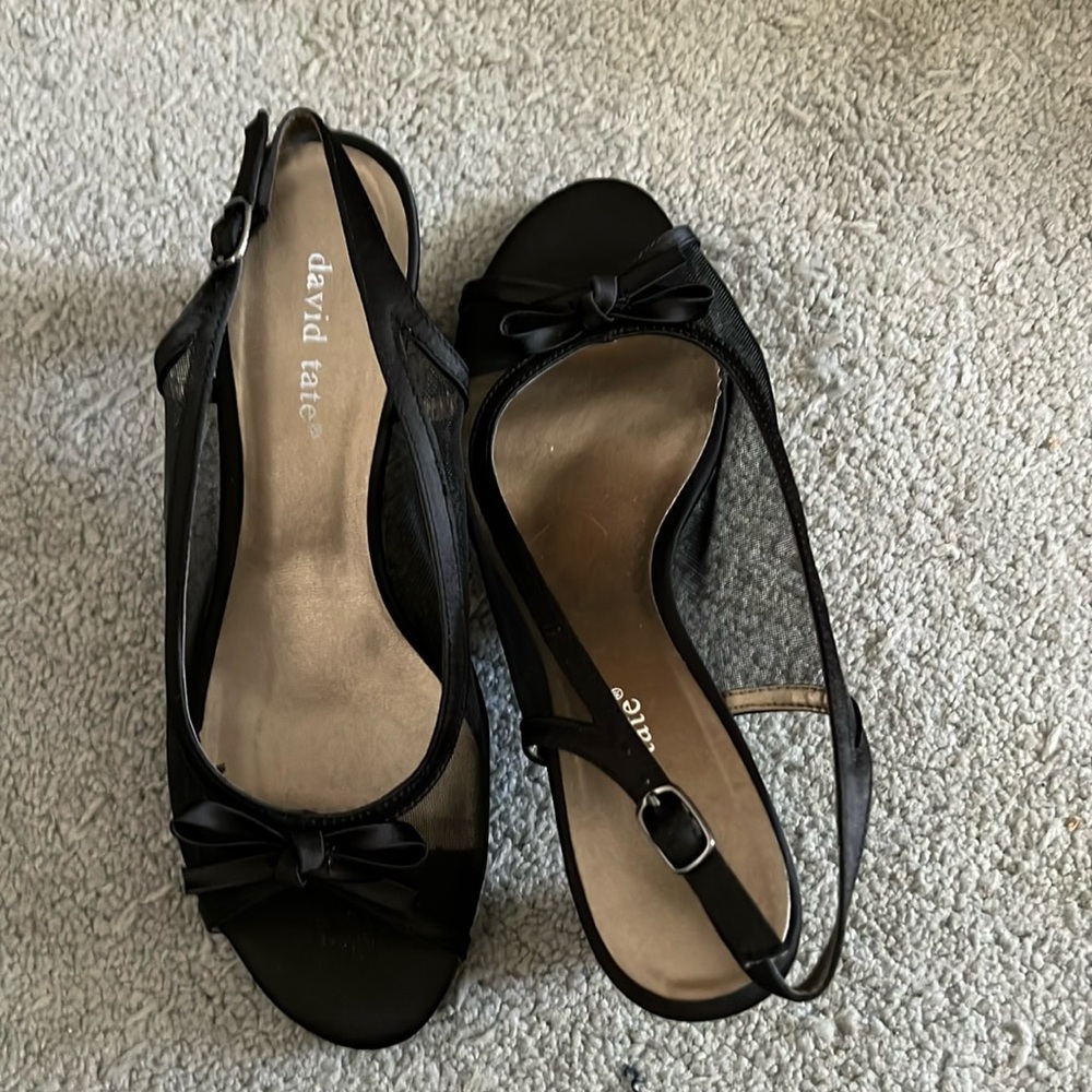 David Tate black sling size 8 WW